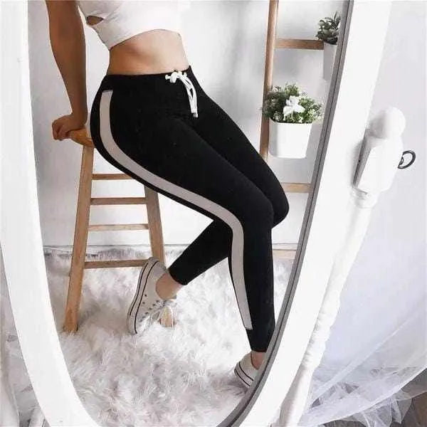 3 piece Women's Gym Striped Sweat Pants