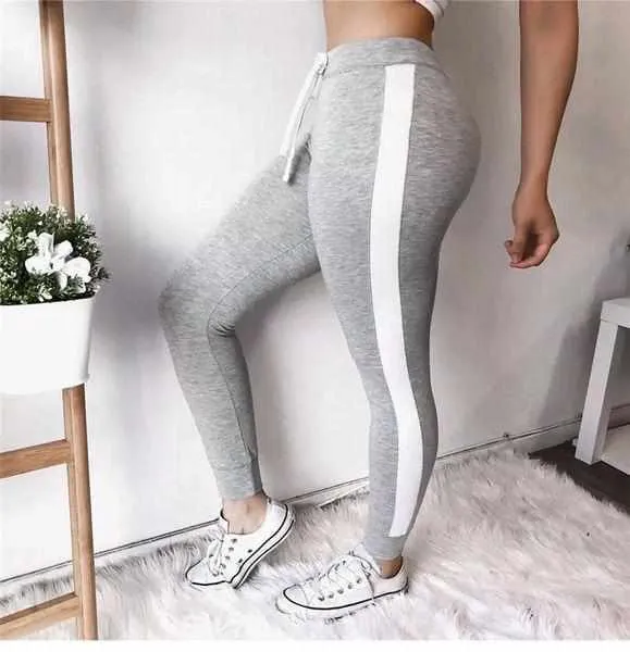 3 piece Women's Gym Striped Sweat Pants