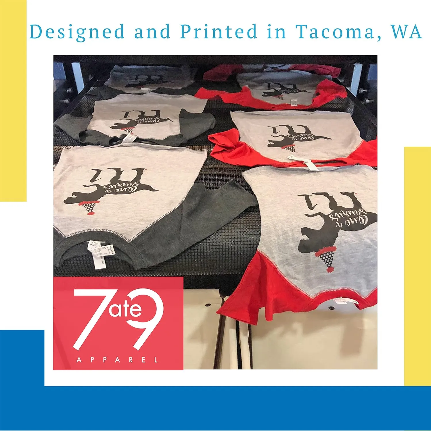 7 ate 9 Apparel Matching Family Christmas Shirts - Santa Shark Grey Shirt