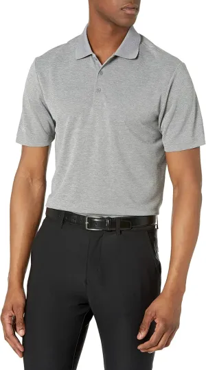 adidas Men's Performance Primegreen Polo Shirt, Grey Heather, Small