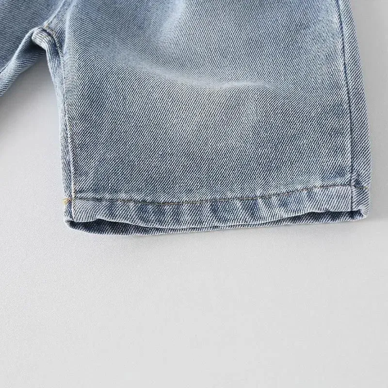 Boys Denim Dinosaur Shorts