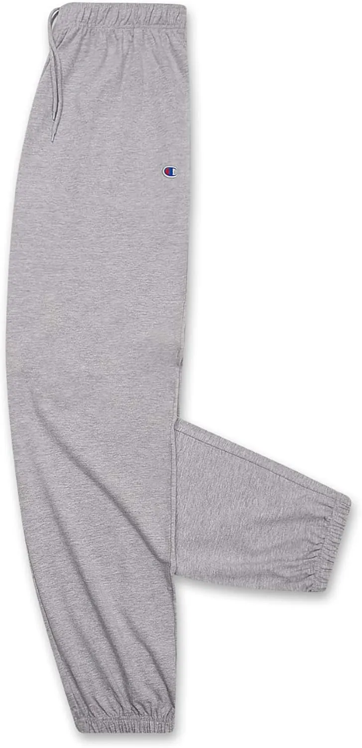 Champion Big and Tall Lightweight Sweatpants for Men - Jersey Cotton Jogger Pants Heather Grey