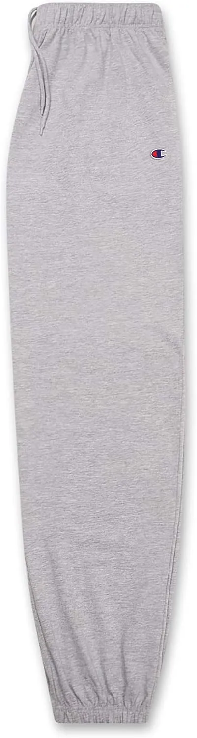 Champion Big and Tall Lightweight Sweatpants for Men - Jersey Cotton Jogger Pants Heather Grey