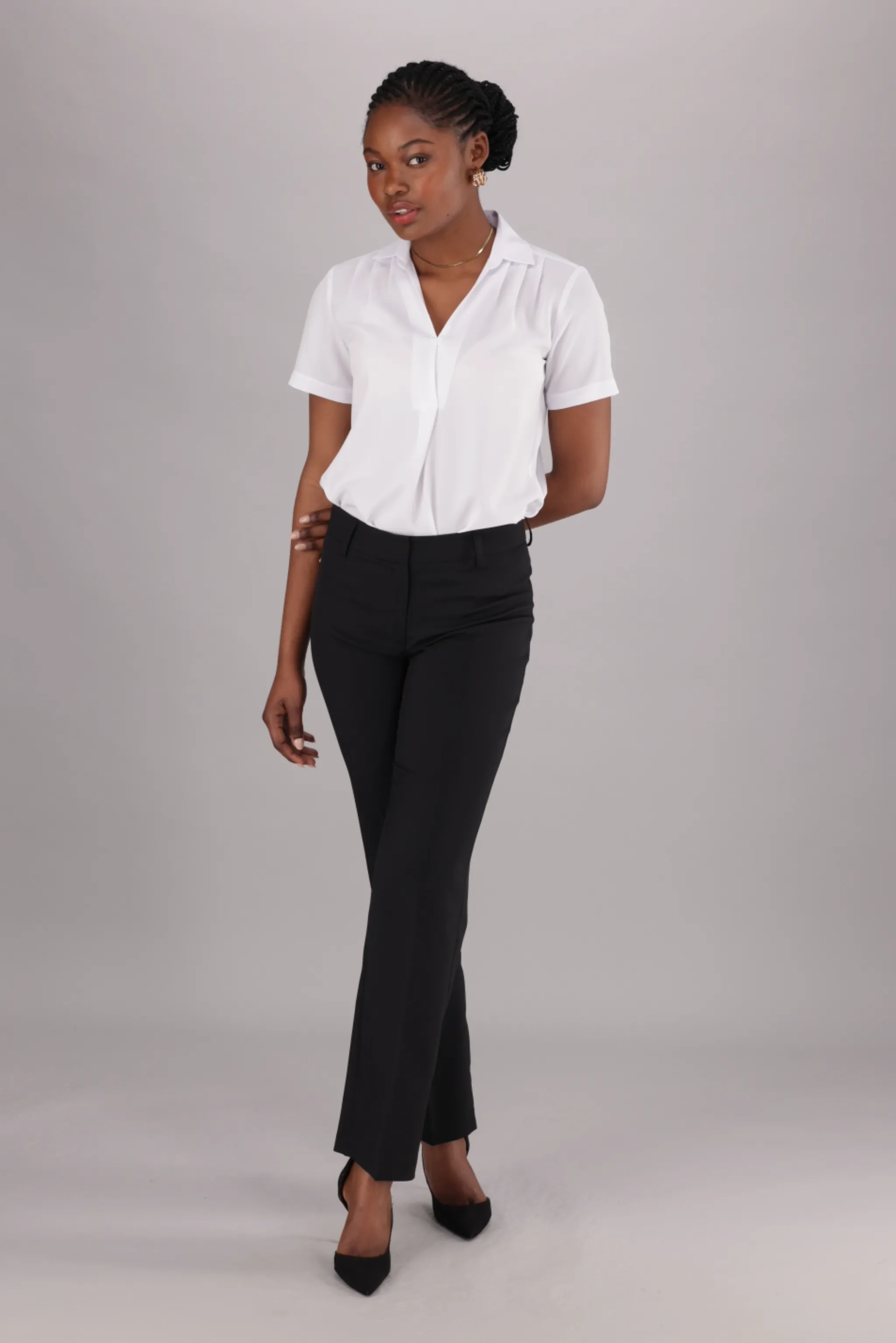 Christine regular fit pants - black stretch