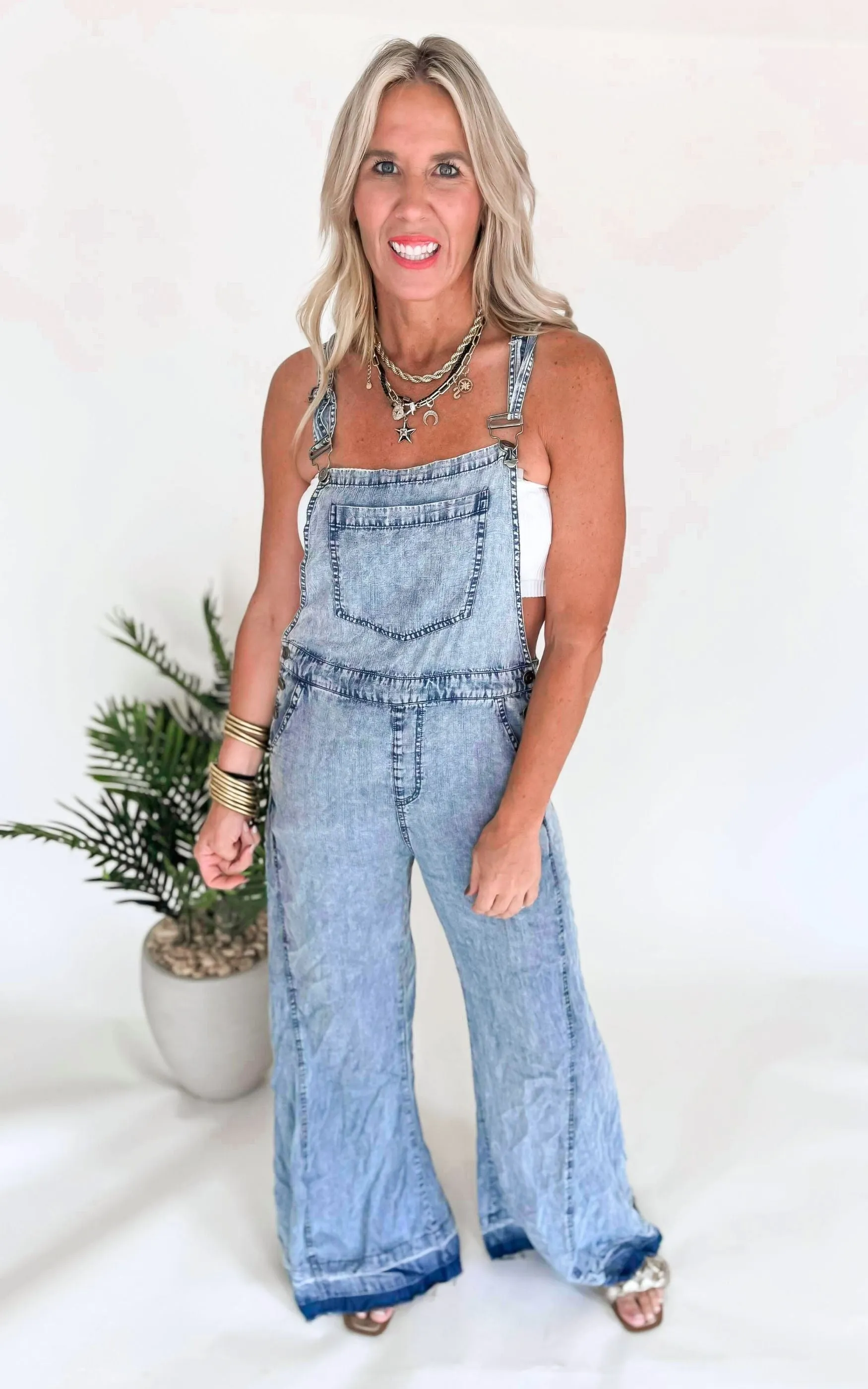 Denim Mineral Washed Overalls