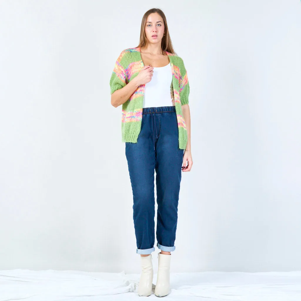 Drawstring denim joggers wholesale