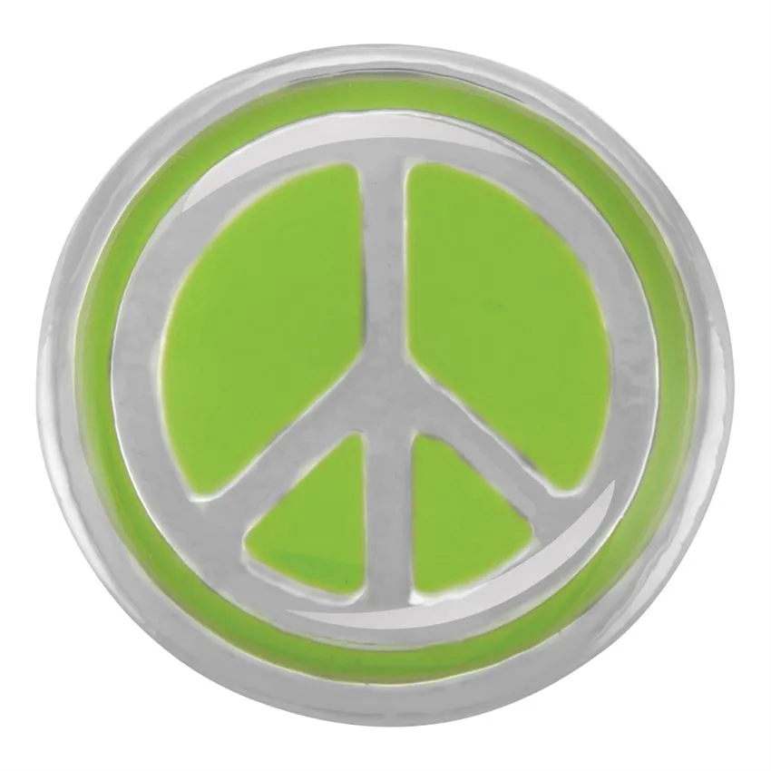 Enamel Peace Sign - Green - Final Sale