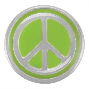 Enamel Peace Sign - Green - Final Sale
