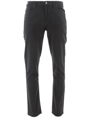 Farah Grey Straight Herringbone Trousers