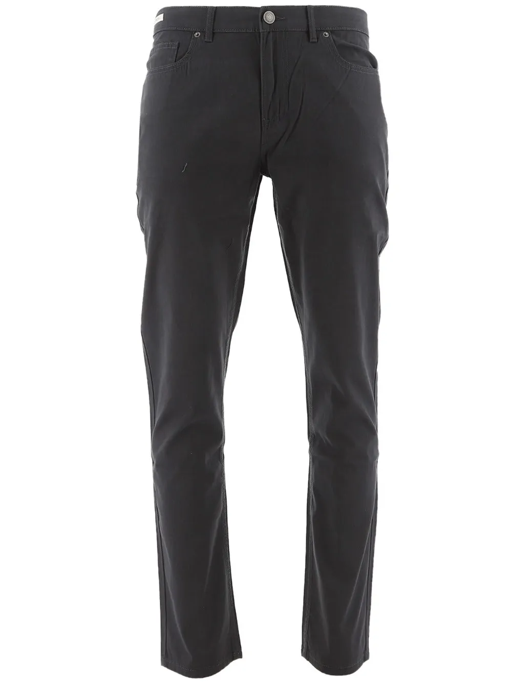 Farah Grey Straight Herringbone Trousers