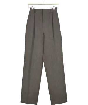 FUCHSIA SHAW Grey Tailored Straight Leg Trouser UK 6