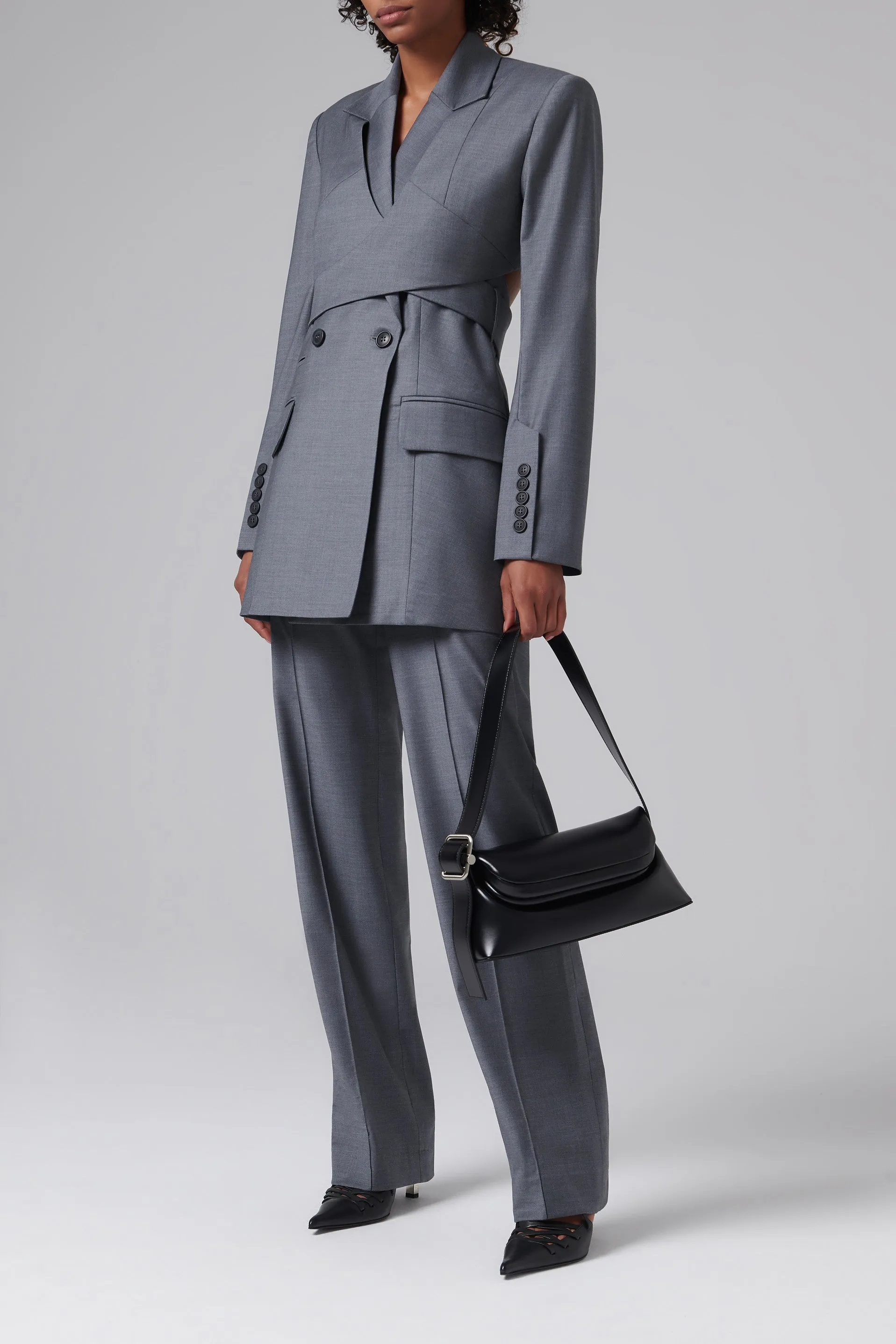 Grey Classic Fit Pants