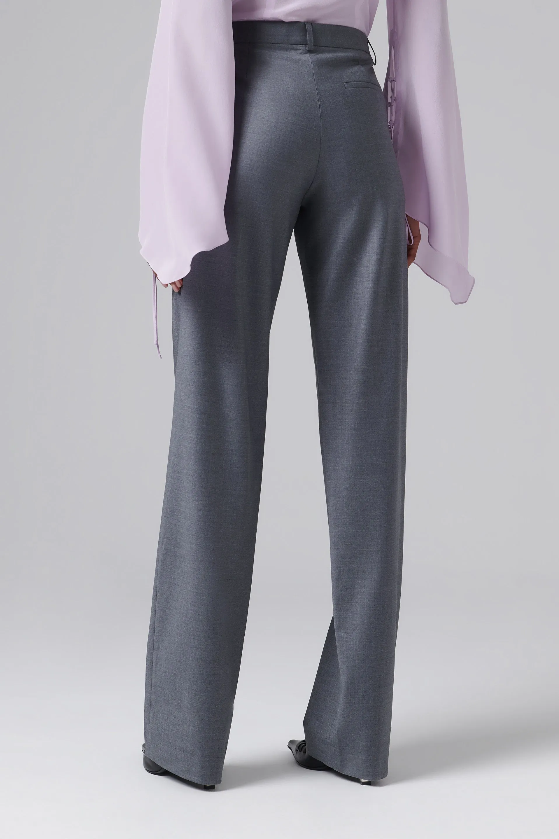Grey Classic Fit Pants