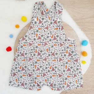 HARRY POTTER print Overalls, Baby Overalls, Short Leg Romper, Size 1