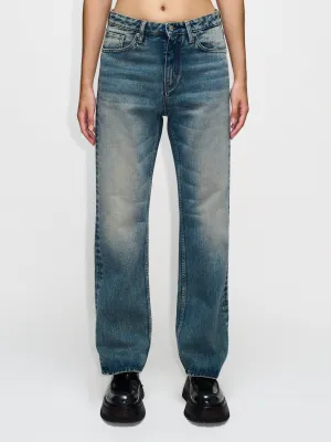 HOPE Easy Jeans Mid Blue Dirty