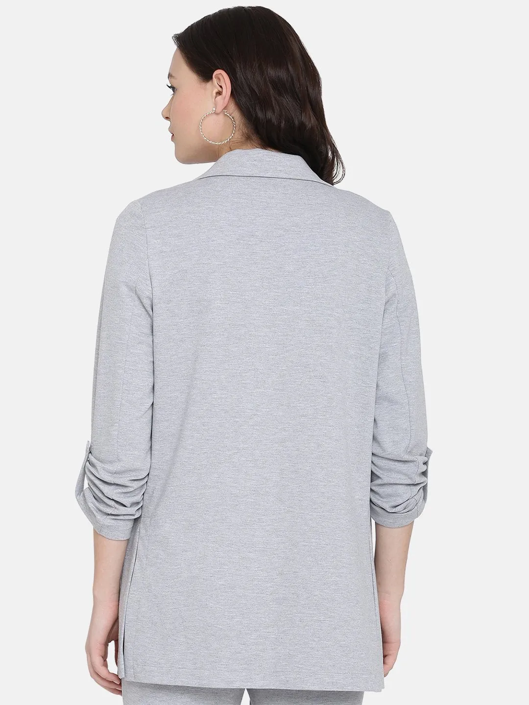 IS.U Grey Oversized Long Jacket