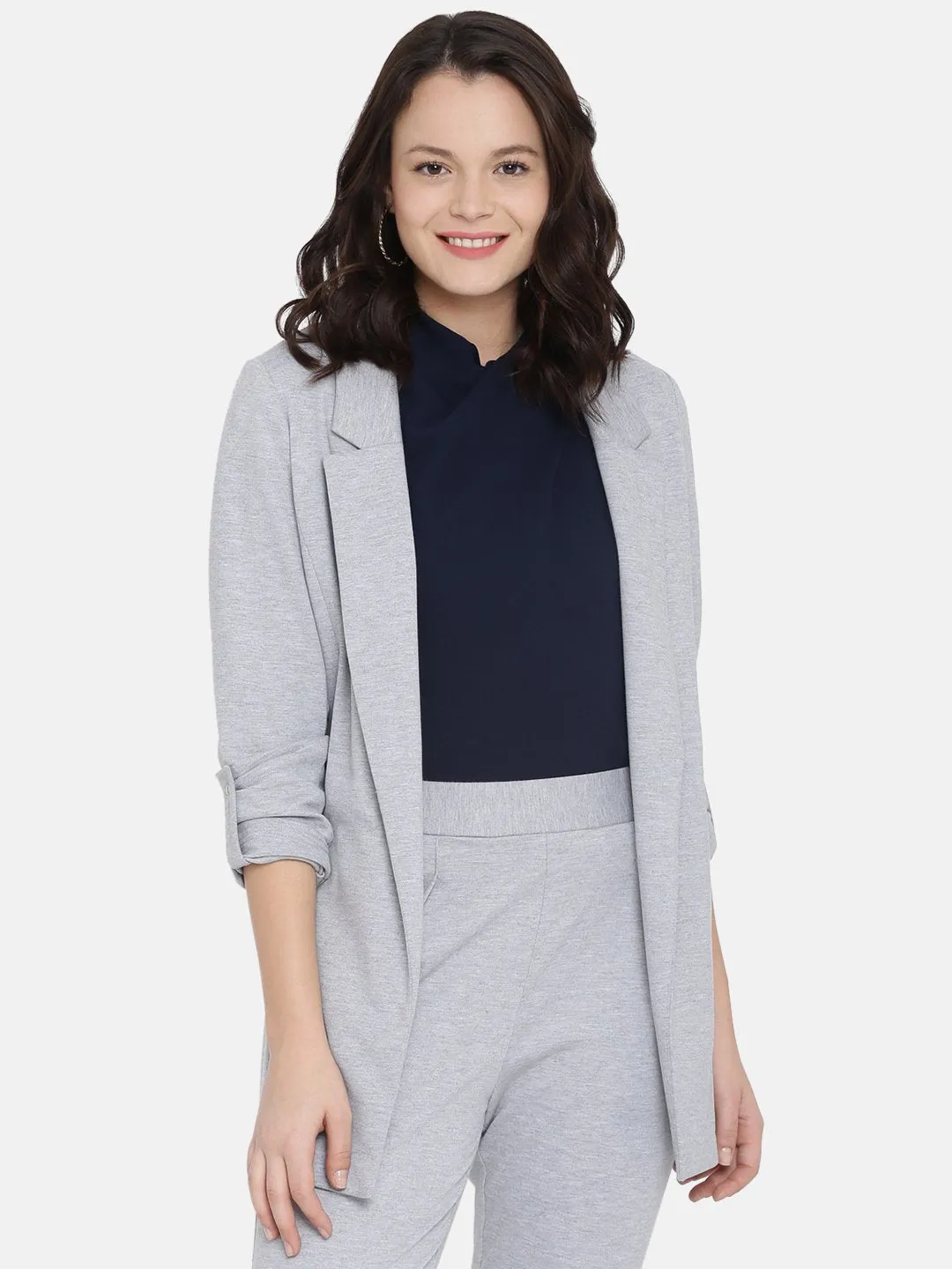 IS.U Grey Oversized Long Jacket