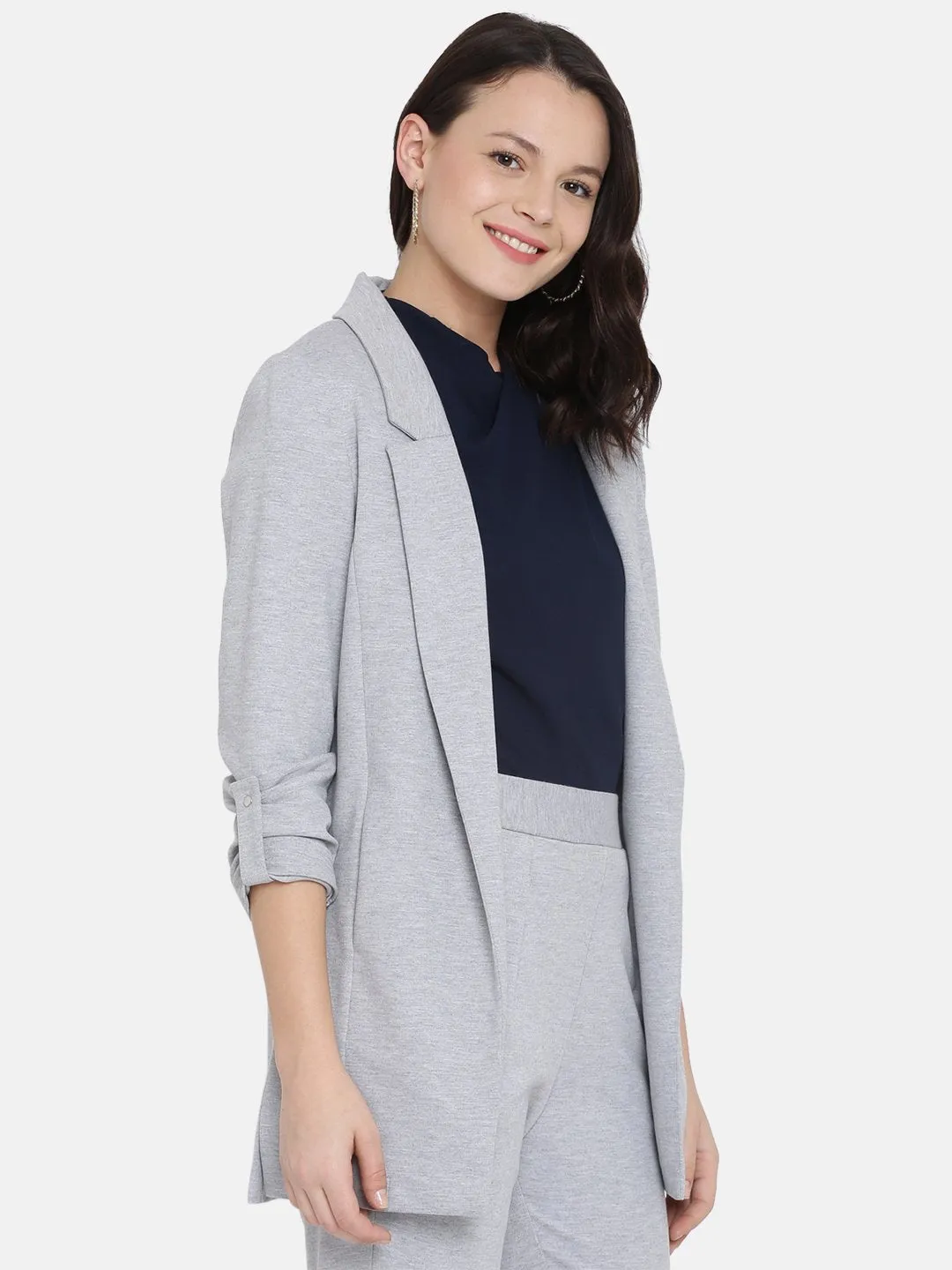 IS.U Grey Oversized Long Jacket
