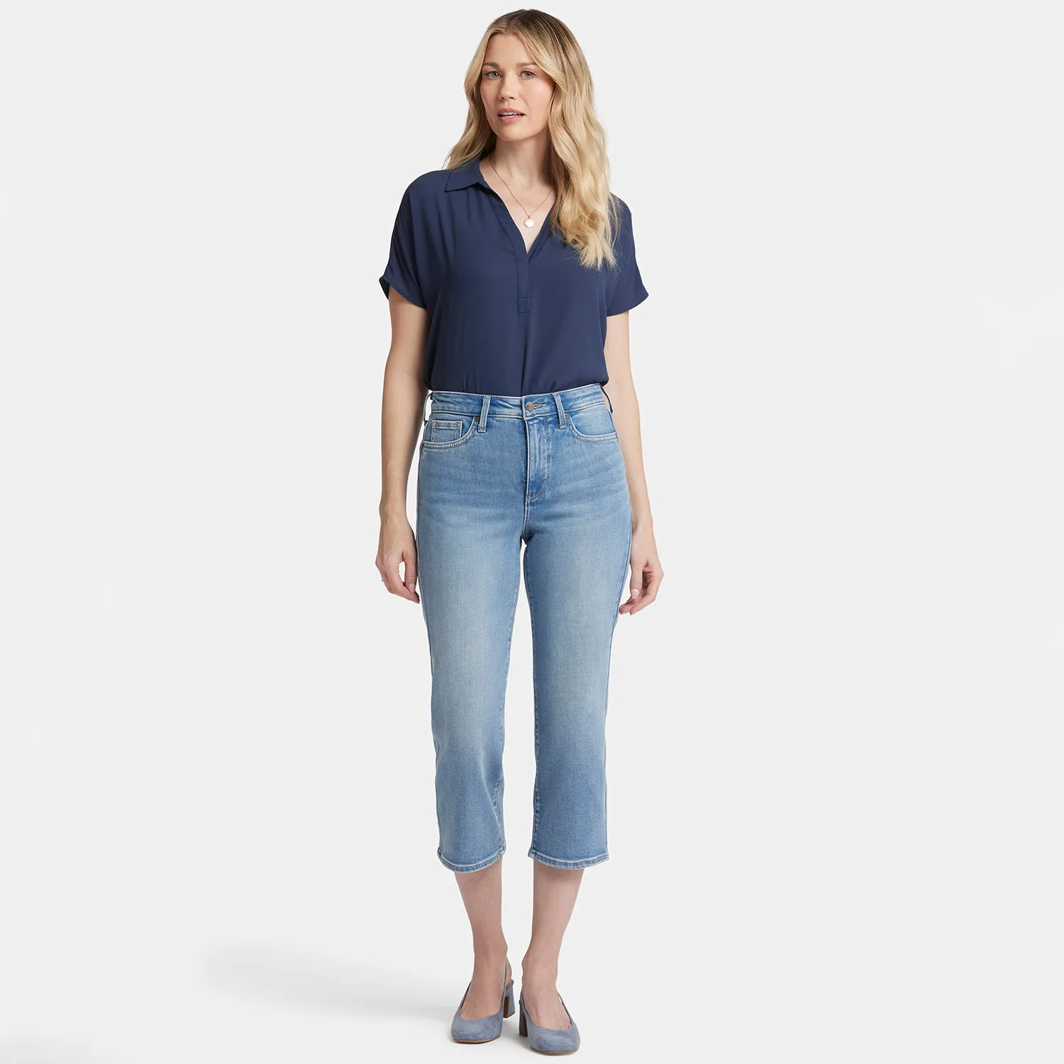 Joni Relaxed Capri Jeans - Blue Valley