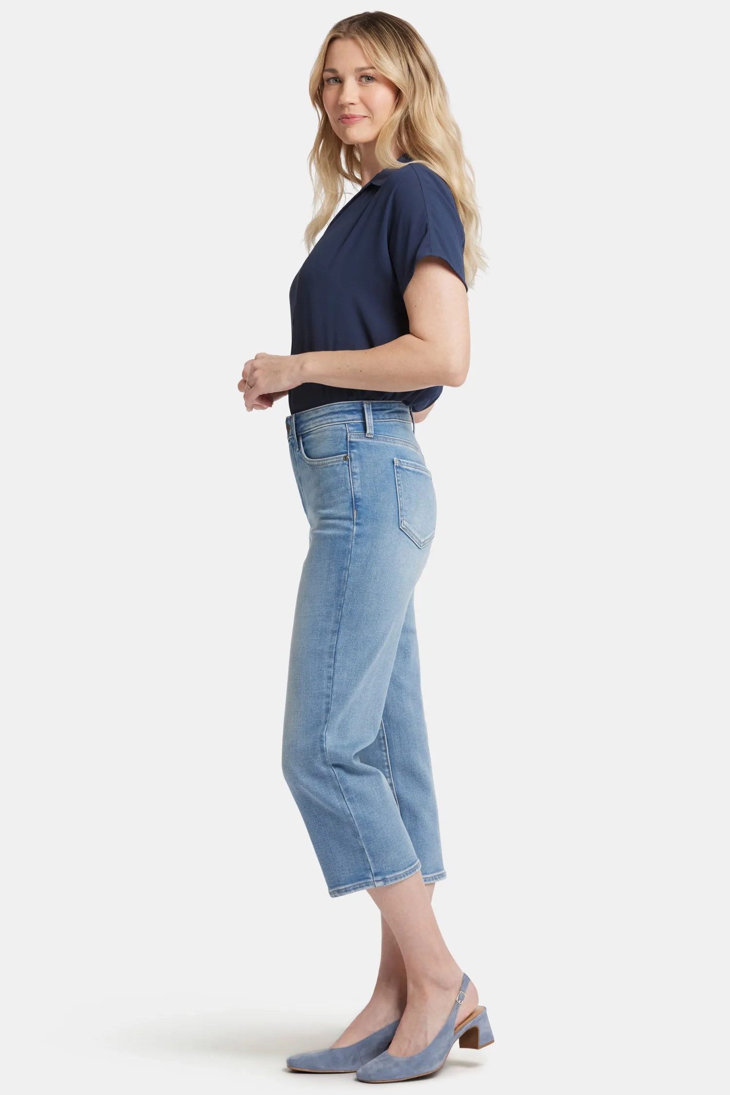 Joni Relaxed Capri Jeans - Blue Valley