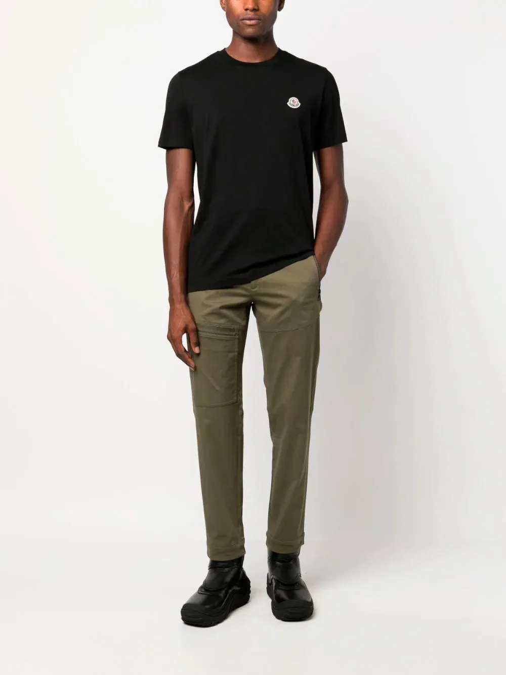 Logo-patch cargo trousers