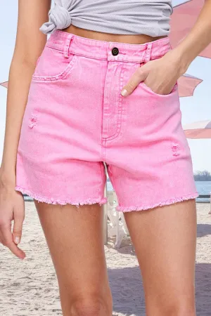 Lola Shorts in Pink/White/Tan