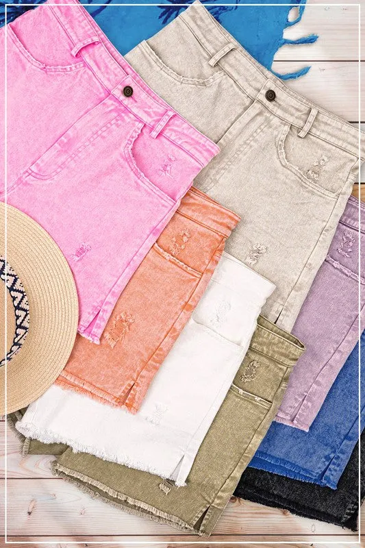 Lola Shorts in Pink/White/Tan