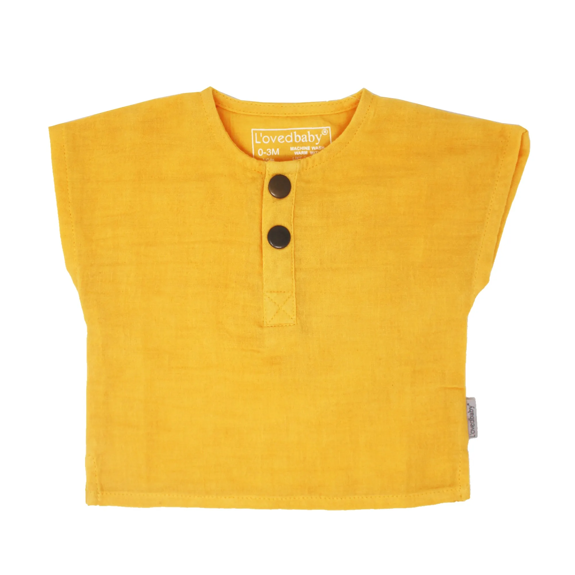 L'ovedbaby Muslin Tees, Overalls, & Harem Pants Set: 9-12m