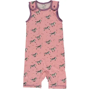 Maxomorra Organic Playsuit Short: Zebra