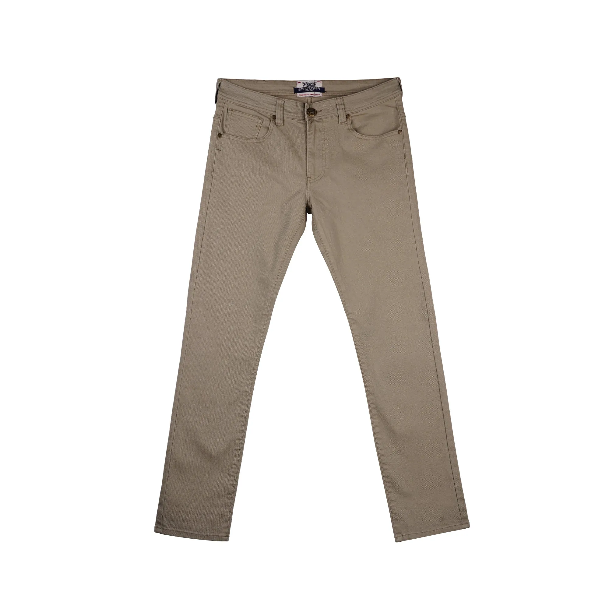 Petrol Men's Basic Denim Pants Skin Tight Mid-Rise Fitting Rinse Wash Fabric 163624 (Light Khaki)