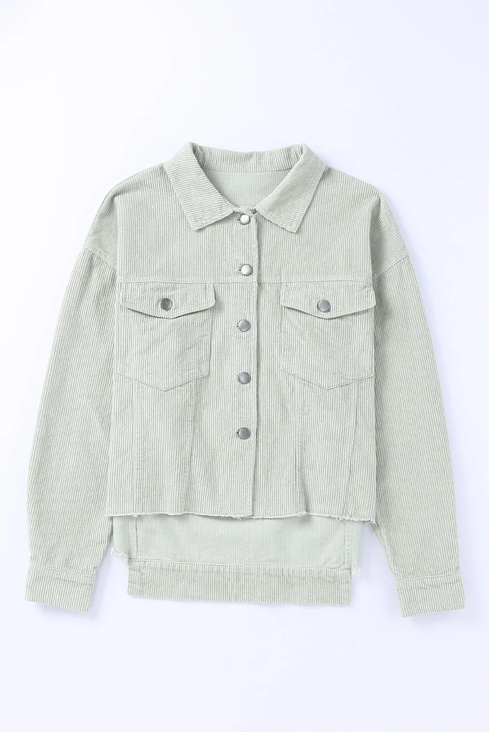 Raw Hem Flap Cropped Jacket