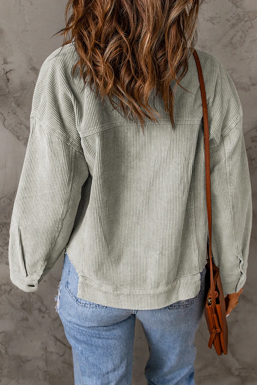 Raw Hem Flap Cropped Jacket