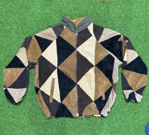 rework style unbranded patchwork courduroy jackets