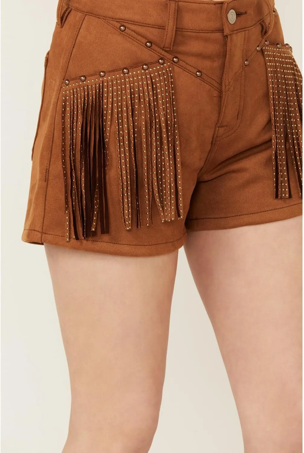 Rock & Roll Denim Women's Suede Fringe Shorts