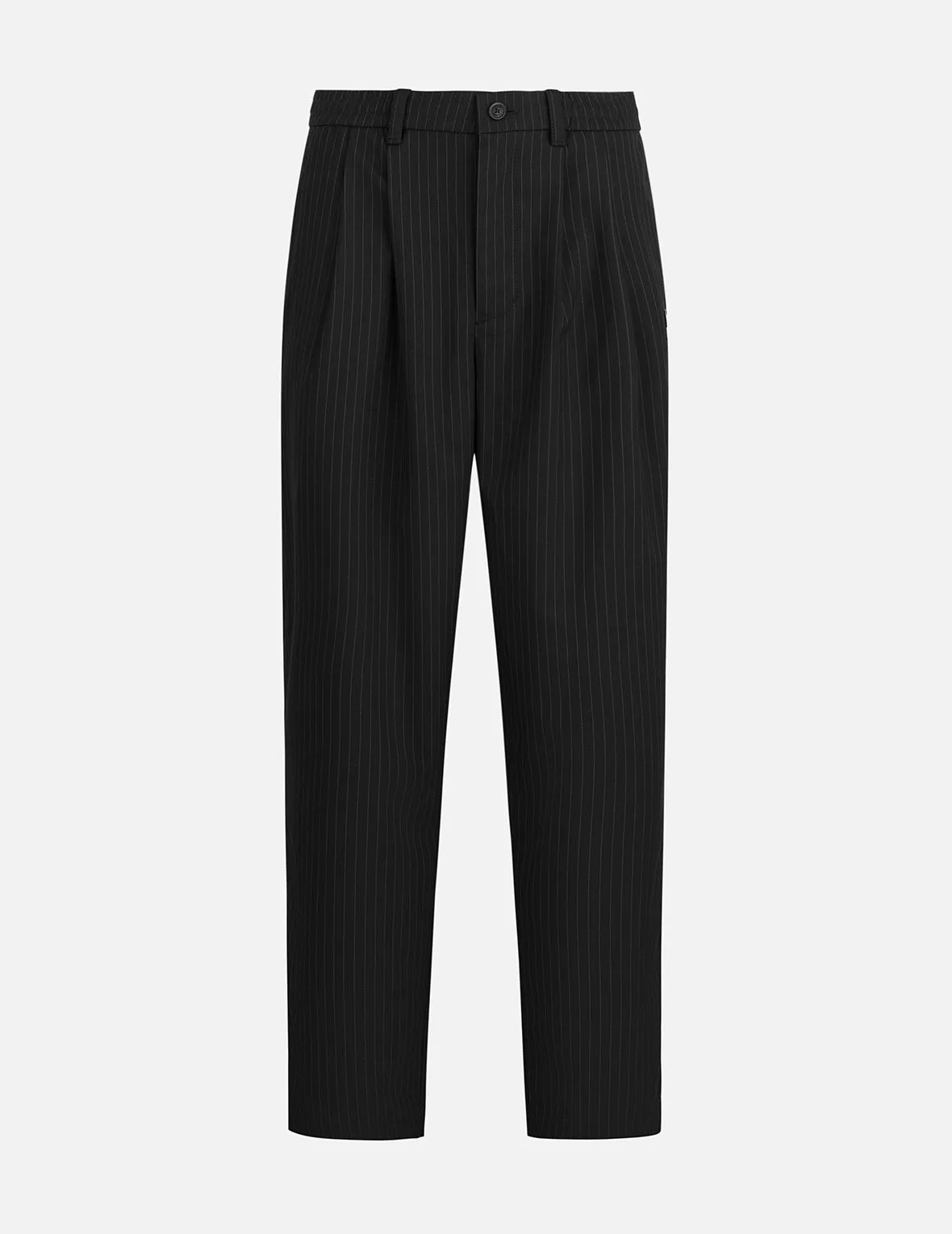 Seagull Embroidery Striped Taper Fit Woven Pants