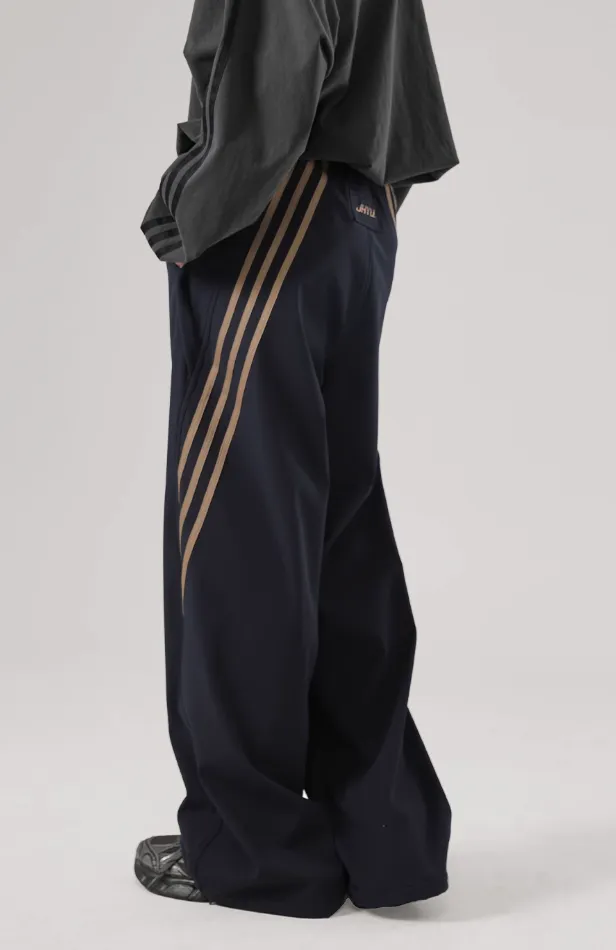 Sports Striped Paratrooper Pants