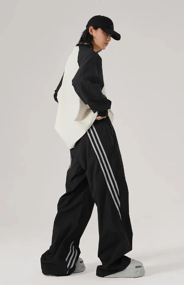 Sports Striped Paratrooper Pants