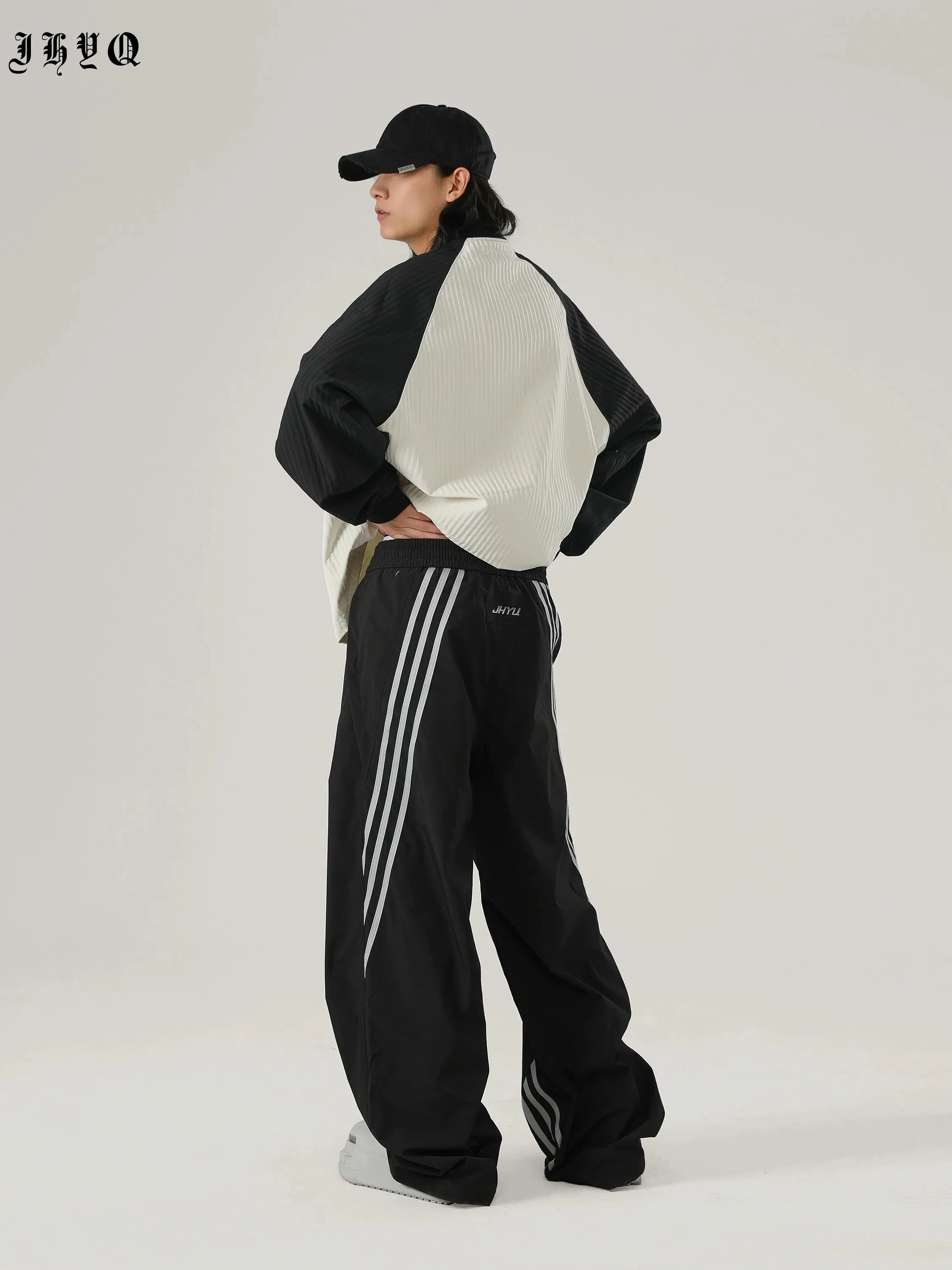Sports Striped Paratrooper Pants