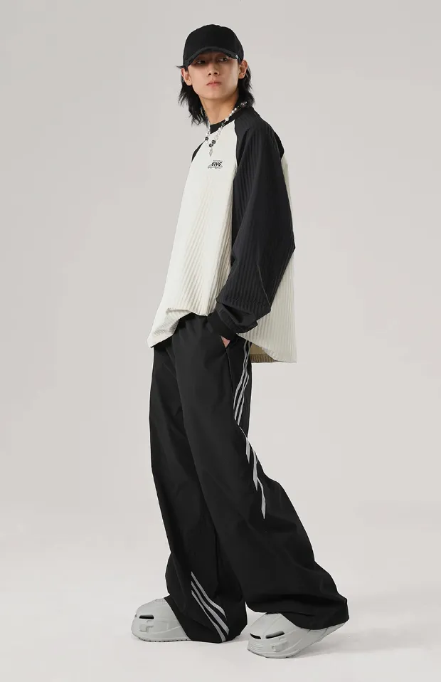 Sports Striped Paratrooper Pants