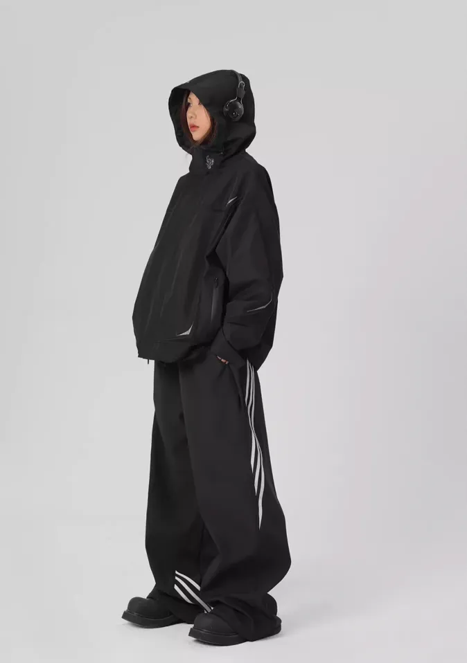 Sports Striped Paratrooper Pants