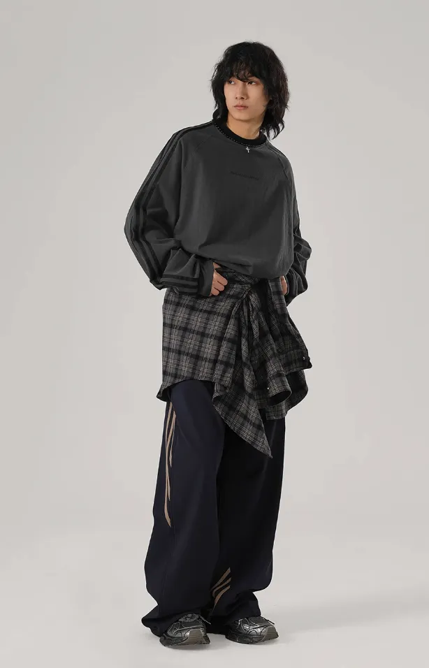Sports Striped Paratrooper Pants