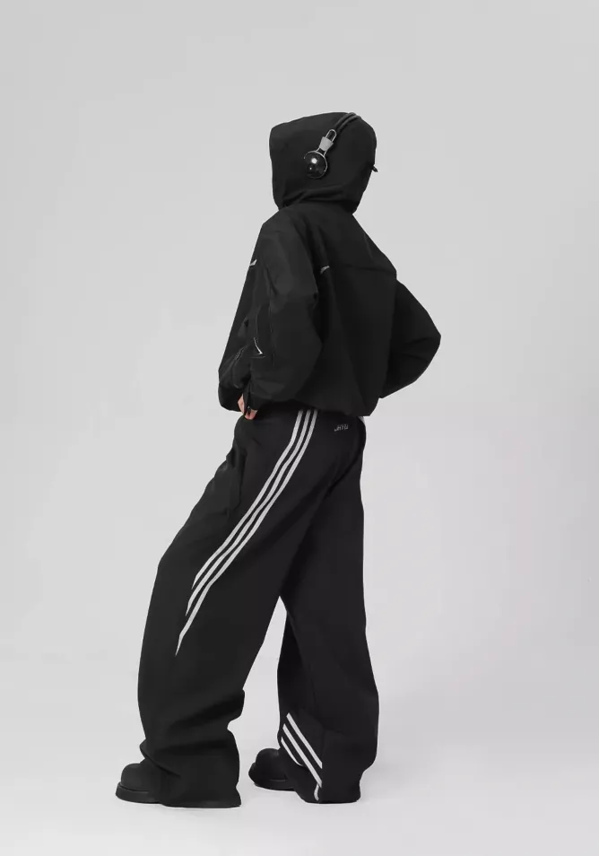 Sports Striped Paratrooper Pants