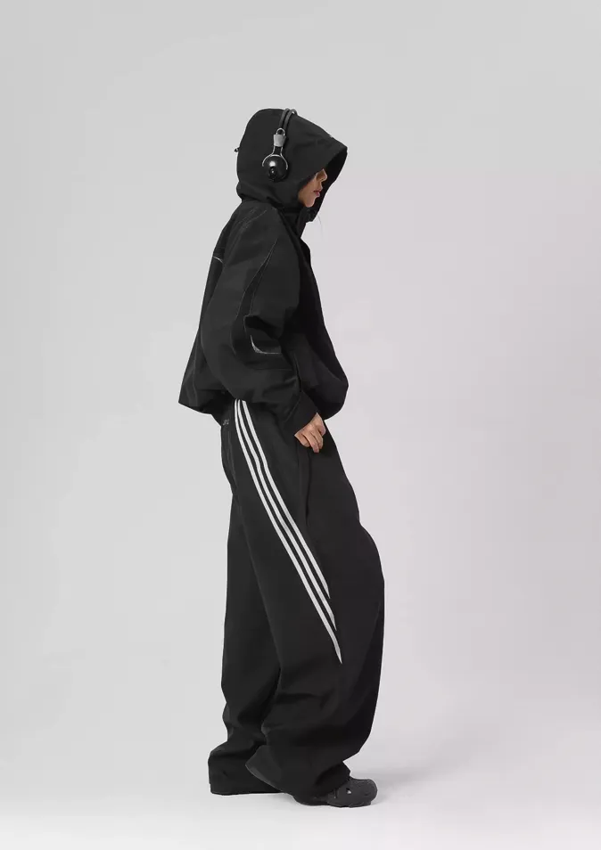 Sports Striped Paratrooper Pants
