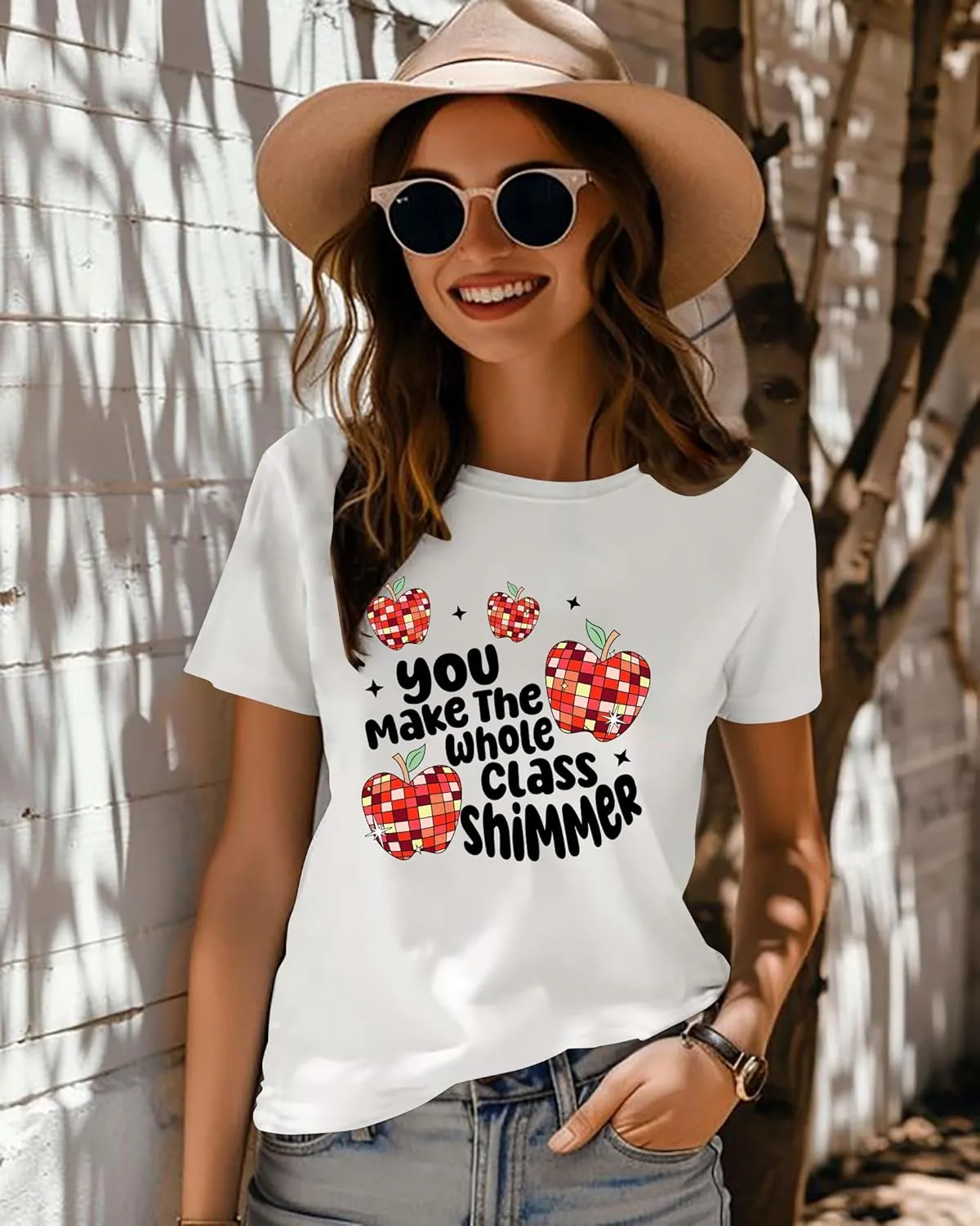 Teacher Shirt for Women Grade Teacher Appreciation Tshirt Caual Loose Teaching Tee Top