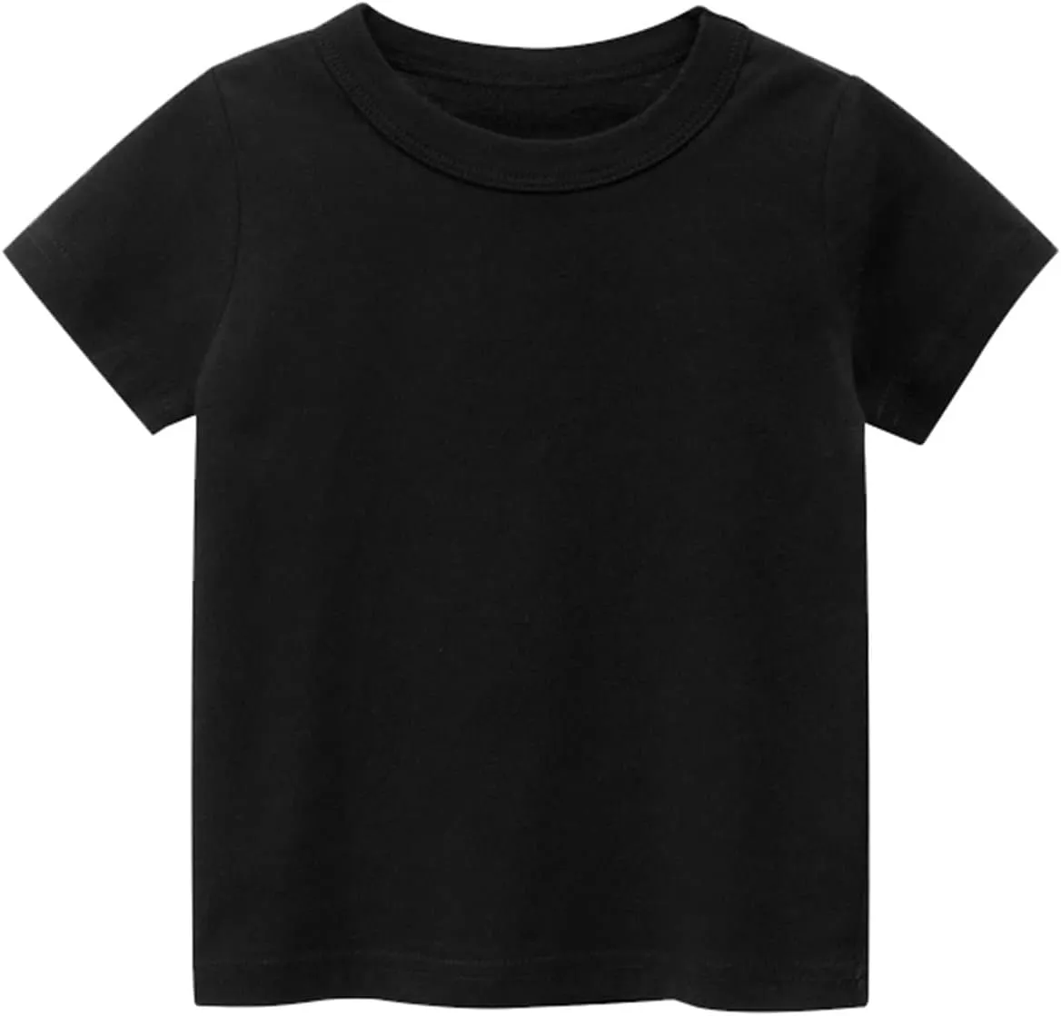 Unisex Kids Baby Short Sleeve Crewneck T-Shirts Tee Toddler Boys' Value Pack Organic Cotton Summer Top
