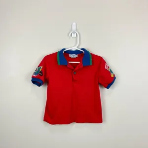 Vintage OshKosh World Explorer Red Polo Shirt 5T USA