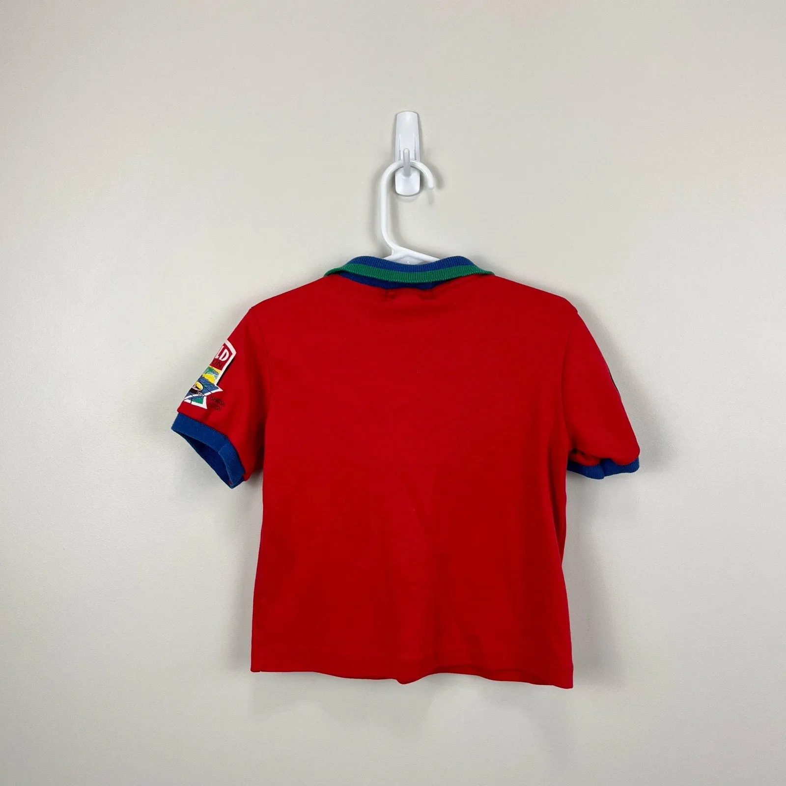 Vintage OshKosh World Explorer Red Polo Shirt 5T USA